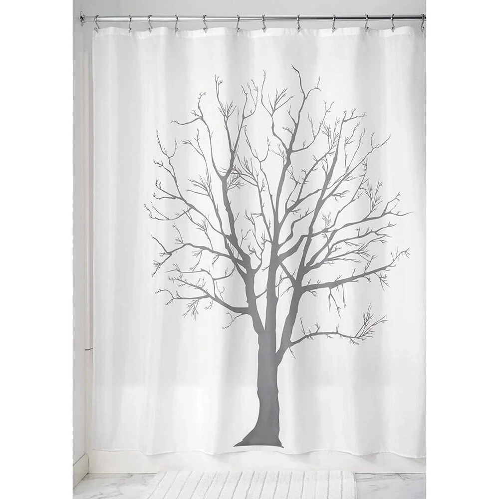 Waterproof Fabric Shower Curtain Birch Tree Bathroom Shower 72